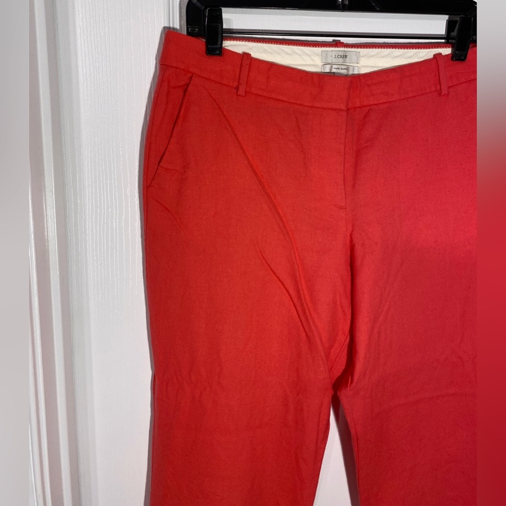 J.Crew Wool Cafe Capri Pants Hot Pink Size 8 - Picture 2 of 5